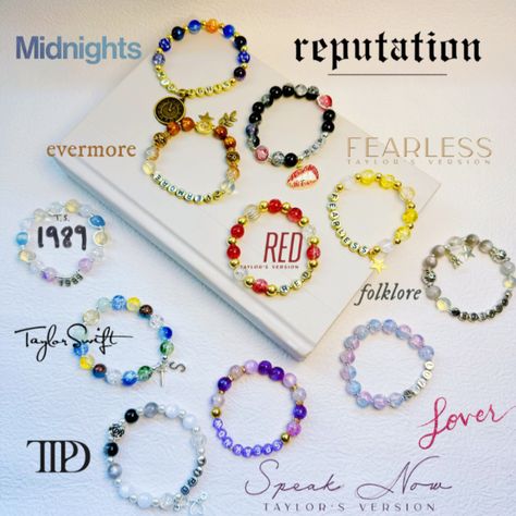 Reputation Taylor Swift Bracelet, Eras Bracelet Ideas, Reputation Friendship Bracelet, Bracelets With Letters, Folklore Bracelet, Taylor Bracelets, Taylor Swift Bracelets, Taylor Swift Inspired, Lovers Bracelet