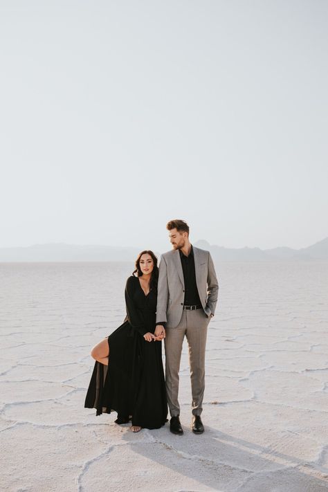 utah engagement session, bonneville salt flats, salt flats utah, destination wedding photographer, hudson valley wedding photographer, utah wedding photographer, engagement photos, engagement photos outfits, outfit inspo, utah wedding, fall engagement session, destination wedding, wedding photos Classic Engagement Photos, Utah Engagement Photos, Salt Flats Utah, Engagement Photos Outfits, Beautiful Engagement Photos, Bonneville Salt Flats, City Engagement Photos, Family Photo Pose, Hudson Valley Wedding