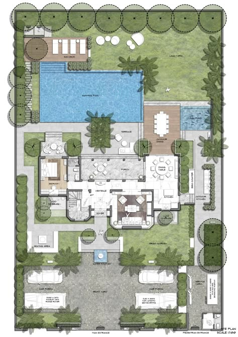 Villa 300 M2 Plan, Sims 4 Villa Floor Plans, Villa Landscape Design Plan Layout, Villa Landscape Plan, Clubhouse Design Architecture Plan, Villa Layout Plan, Village Plan, Villa Layout, Resort Design Plan