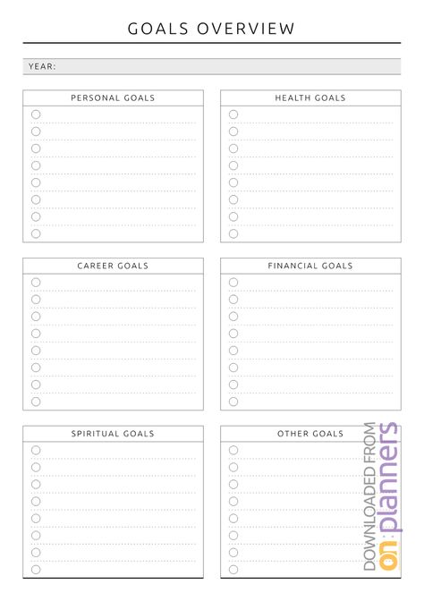 Goals Printable Worksheets, Recovery Planner Free Printable, Yearly Goals Template Free Printable, Goals List Printable, Quarterly Planning Template, Goal Printable, Yearly Goals Template, Goal Planner Template, Goals List