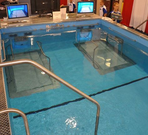 Dual Underwater Treadmill HydroWorx Pools | Dual Underwater … | Flickr Aqua Exercises, Physical Therapy Business, Aqua Therapy, Sports Training Facility, Therapy Pools, Sport Facilities, Exercise Pool, Indoor Swimming Pool Design, Aquatic Therapy