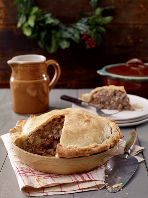 This traditional recipe for Tourtiere -- meat pie -- has a crust so light that it melts in your mouth and can be eaten piping hot from the oven or cold from the refrigerator. French Meat Pie, Pork Pie Recipe, Meat Pie Recipe, Savory Pies Recipes, French Canadian, Canadian Food, Pork Pie, Meat Pie, Savory Pie