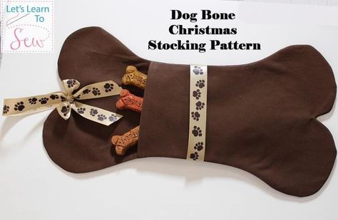 Dog Bone Christmas Stocking Sewing Pattern                                                                                                                                                                                 More Dog Bone Christmas Stocking, Christmas Stocking Diy, Christmas Stocking Sewing Pattern, Stocking Sewing Pattern, Dog Bone Stocking, Christmas Stocking Sewing, Bone Stocking, Stocking Sewing, Stocking Diy