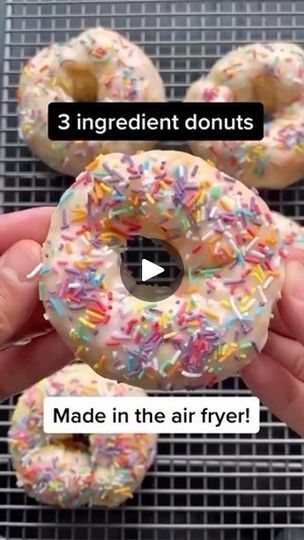 Air Fryer Donuts, Donut Calories, 100 Subscribers, Clean Sweets, Daily Routine Planner, Best Air Fryer Recipes, Vegan Donuts, Gluten Free Donuts, Summer Baking