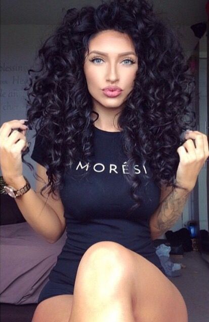 pinterest: @ nandeezy † Long Black Hair, Hair Envy, Long Curly Hair, Curly Girl, Long Curly, Big Hair, Hair Dos, Perm, Long Black