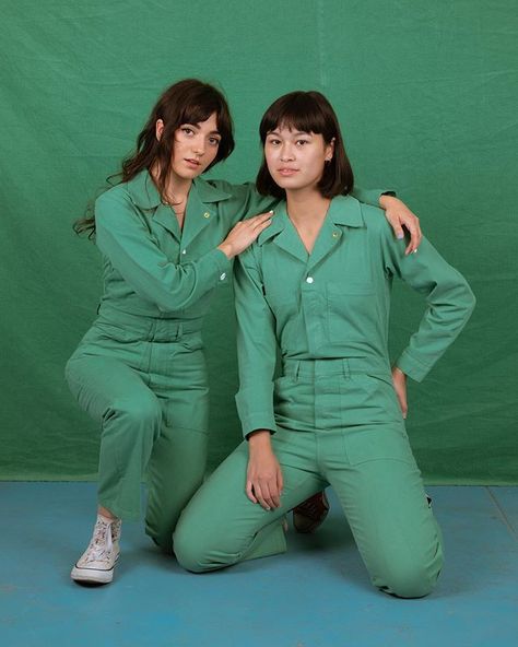 big bud press (@bigbudpress) • Instagram photos and videos Big Bud Press, Band Outfits, Baby Logo, Monochromatic Outfit, Fashion Things, Green Jumpsuit, Older Fashion, Seafoam Green, Sea Foam