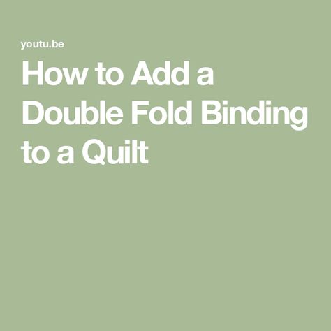 How to Add a Double Fold Binding to a Quilt Double Fold Bias Tape Quilt Binding, Bias Tape Quilt, Bind A Quilt, Binding Tutorial, Quilt Binding, Bias Binding, Quilting Patterns, Bias Tape, Quilting Tutorials