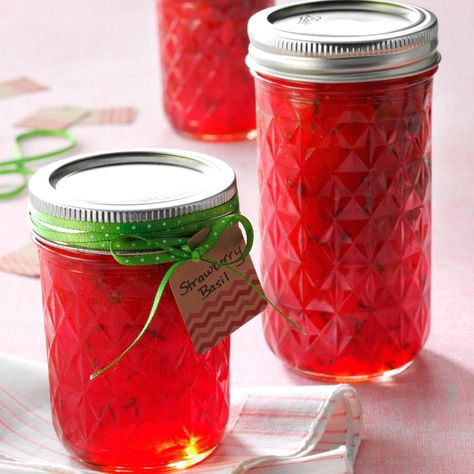 Strawberry Basil Jam Recipe, Basil Jam Recipe, Strawberry Basil Jam, Basil Jam, Easy Strawberry Jam, Savory Jam, Best Dutch Oven, Strawberry Basil, Strawberry Jam Recipe