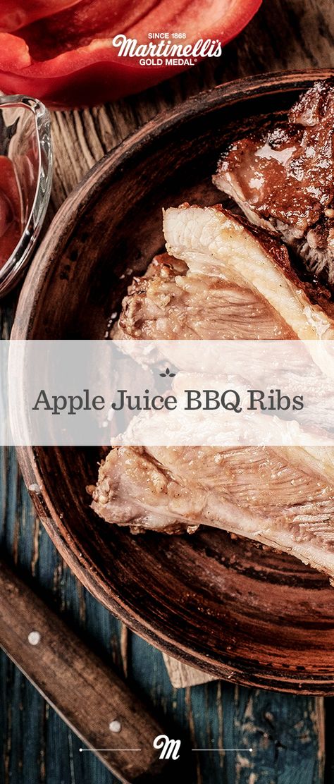 Apple Juice BBQ Ribs: Instructions Place ribs in a large stock pot, cover with apple juice and bring to a boil. Reduce heat. Simmer… Apple Juice Ribs, Apple Juice Marinade, Deer Ribs Recipe, Ribs Marinade Recipe, Pork Rib Marinade, Bbq Inspiration, Ribs Recipe Oven, Slow Cooker Ribs Recipe, Bbq Ribs Recipe