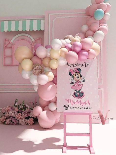 Editable Any Age Minnie Mouse Birthday Welcome Sign Light Pink Polkadot Minnie Party Decor Sign Kid Minnie Pink Birthday Sign MMB01 - Etsy Minnie Mouse Birthday 4, Classy Minnie Mouse Party, Minnie Mouse Welcome Sign, Pink Minnie Birthday Party, Minnie Mouse Party Backdrop, Minnie Mouse 5th Birthday Party Ideas, Minnie Mouse Bday Party, Minnie’s Bowtique Party, First Birthday Girl Minnie Mouse