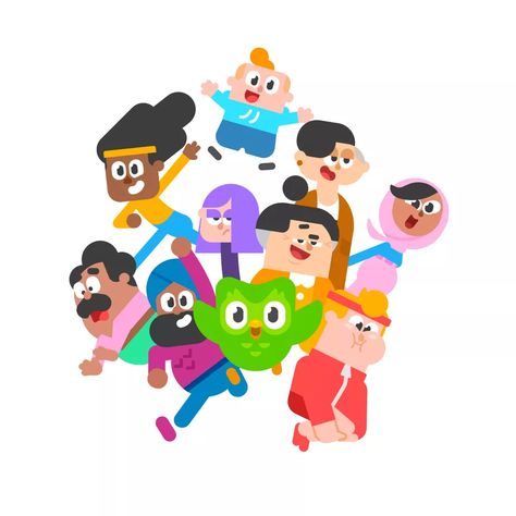 How Duolingo designed the new characters for its Project World - The Verge Character Hero Design, Duolingo Characters Fanart, Duolingo Party, Lily From Duolingo, Duo Lingo Characters, Duolingo Characters, Duolingo Fanart, Duolingo Owl, Beg For Your Life In Spanish Duolingo