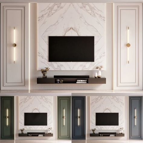 TV Wall 21 Classic Tv Wall Design, Living Room Tv Wall Luxury, Luxury Tv Wall, Tv Wall Panel, Ruang Tv, Modern Tv Room, Modern Tv Unit Designs, Tv Fal, Modern Tv Wall Units