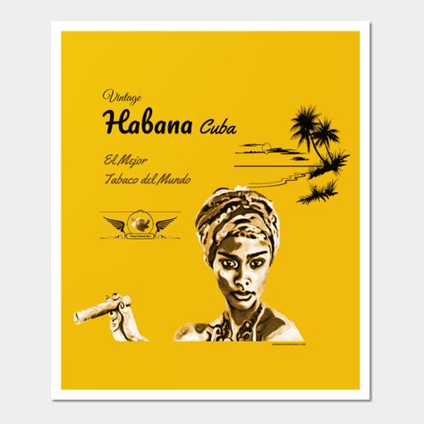 Vintage Havana Cuba Cigar Poster Wall Art -- Choose from our vast selection of art prints and posters to match with your desired size to make the perfect print or poster. Pick your favorite: Movies, TV Shows, Art, and so much more! Available in mini, small, medium, large, and extra-large depending on the design. For men, women, and children. Perfect for decoration.