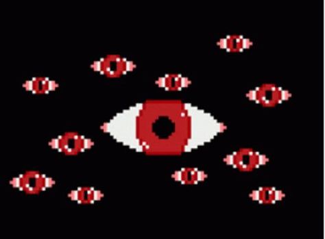 Pixel Art Eyes, Art Eyes, Aesthetic Red, Red Eye, Red Eyes, Pixel Art, Gif, Red, Art