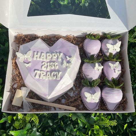 Lilac Strawberries, Dipped Berries, Garden Grove, Chocolate Covered Strawberries, Lilac, Birthday Gifts, Instagram Post, Instagram Posts, Instagram