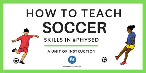 How to Teach a Soccer Unit in PE Class | Lesson and Unit Overview | Soccer Training Program, Kids Exercise Activities, Elementary Games, Elementary Pe, Pe Activities, Pe Class, Pe Ideas, Pe Games, Physical Education Activities