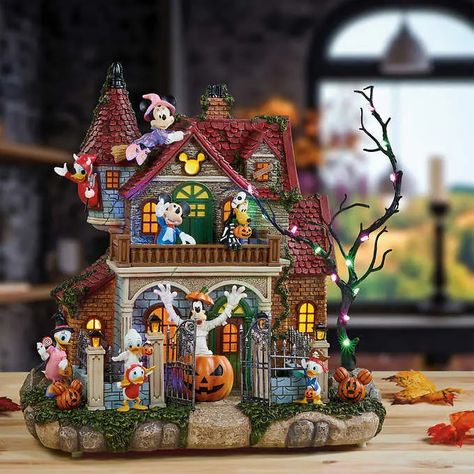 Disney Haunted Party House with Lights & Music from Costco - Decor - Halloween Party House, Haunted Party, Halloween Train, Halloween Merch, Disney Halloween Parties, Casa Halloween, Haunted House Party, Halloween House Party, Halloween Centerpiece