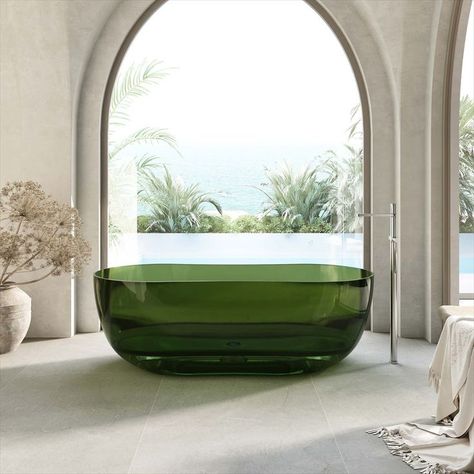 Fashion Design Pure Resin Bathtub Transparent Deep Bathtub Crystal Solid Surface Transparent Bathtub#bathtub #bath #bathroomdesign #bathinbedroom #bathroomdecor #bathroomrenovation #basin #sanitaryware #sink #interiordesign Transparent Bathroom, Resin Bathtub, Deep Bathtub, Sustainable Marketing, Flexible Molding, Bedroom With Bath, Resin Stone, Transparent Resin, Earthship