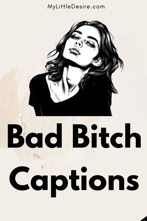 Showcase your confidence with 100+ Bad Bitch Captions. Discover bold, empowering, and fierce captions that highlight your strength and self-assuredness, perfect for making a statement on social media. Make It Weird Quotes, Cool Slogans Quotes, Looking Good Quotes Woman, I Know Im Pretty Quotes, Serious Face Quotes, Jessie Murph Quotes, Powerful Quotes For Women Short, Fierce Captions, Captions On Attitude