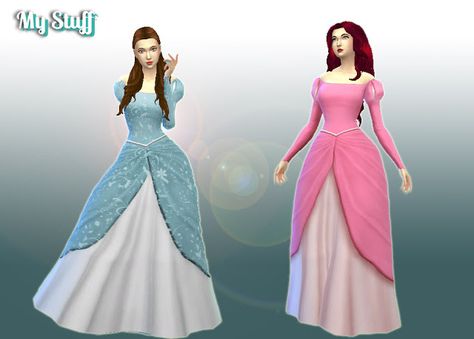 Sims 4 CC's - The Best: Ariel Dress by Kiara24 4 Princess, Sims Medieval, Sims 4 Studio, Ariel Dress, Pelo Sims, Sims 4 Mm Cc, Sims 4 Game Mods, Sims 4 Cc Skin, Sims 4 Dresses