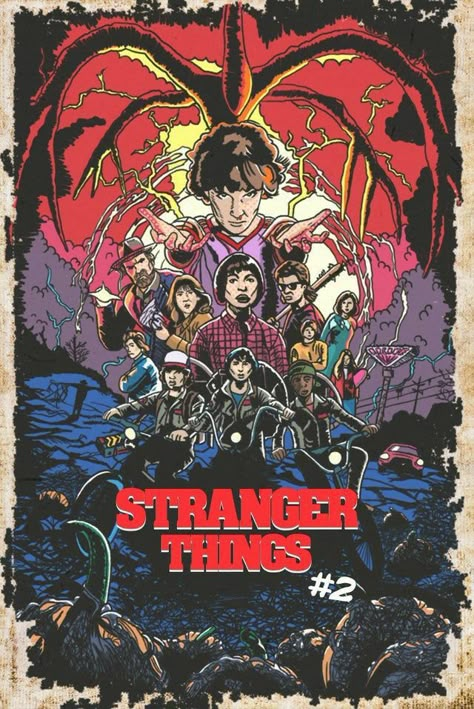 Stranger Things Comic, Poster Stranger Things, It Poster, Printable Wall Collage, Stranger Things Poster, Comic Poster, Vintage Poster Design, Stranger Things Art, Retro Images