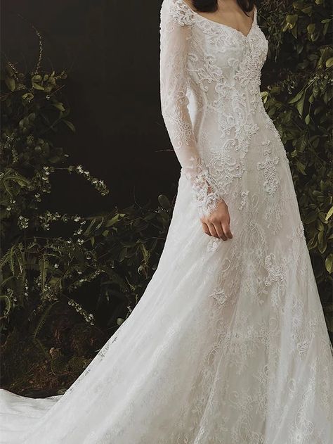 Long Sleeves Sheath Wedding Dresses Lace Appliqued Gowns JKZ6202 – Anna PromDress Long Sleeve Sheath Wedding Dress, Sheath Wedding Dresses, Sheath Wedding Dress Lace, Lace Applique Wedding Dress, Wedding Dresses Cinderella, Sheath Wedding, Applique Wedding, Applique Wedding Dress, Dream Wedding Ideas Dresses