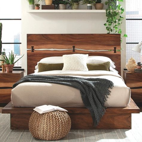 Floating Platform Bed, Live Edge Design, California King Size Bed, Eastern King Bed, Floating Platform, Queen Panel Beds, Queen Platform Bed, California King Bedding, King Bed