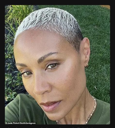 Asian Haircuts, Buzz Cut Fade, The Big Chop, Bleach Blonde Hair, Jada Pinkett, Curls Hair, Bald Hair, Grey Fox, Jada Pinkett Smith