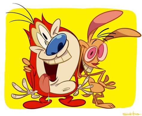 90s Cartoon Characters, Ren And Stimpy, Tattoo Pics, Bd Art, Nickelodeon Cartoons, Odd Couples, 90s Cartoons, 90s Cartoon, Favorite Cartoon Character