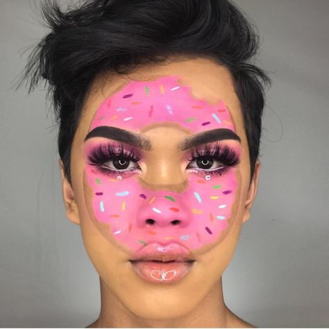 Featuring: @dom.skii BITE ME! 🍩 #SFXMakeup #SFX #MzManerz| Be inspirational ❥|Mz. Manerz: Being well dressed is a beautiful form of confidence, happiness & politeness Donut Costume, Donut Signs, I Am Hungry, Beach Makeup, Makeup Cosplay, Birthday Party Design, Photo Insta, Beauty Goals, Donut Shop