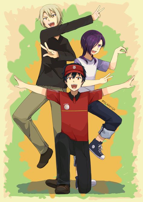 Mochafish, Hataraku Maou-sama!, Urushihara Hanzo, Ashiya Shirou, Maou Sadao Urushihara Hanzo, The Devil Is A Part Timer, Devil Part Timer, Hataraku Maou Sama, Anime D, Blue Exorcist, The Devil, Light Novel, All Anime