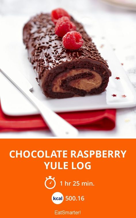 Yule Log Recipe, Christmas Meal, Healthy Delicious Recipes, Chocolate Cheese, Yule Log, Chocolate Sprinkles, Caking It Up, Chocolate Decorations, Eat Smart