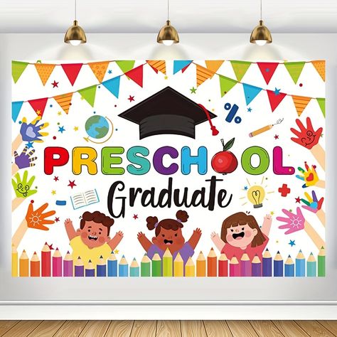 Faster shipping. Better service Graduation Tarpaulin Background, Robot Classroom, Party Banner Design, Preschool Graduation Party, Kindergarten Graduation Party, Graduation Party Backdrops, Graduation Party Banners, Graduation Backdrop, Custom Background