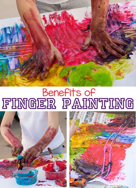 Have you ever wondered what the benefits of finger painting are? There are many wonderful reasons why you should fingerpaint with toddlers, preschoolers and even elementary grade schoolers! The 5th reason may be new to you but the 7th benefit is especially important! The post also includes how to make homemade finger paint, a recipe and some fun crafts and activity ideas. Finger Painting For Toddlers, Homemade Finger Paint, Toddler Painting, Finger Paint, Painting Activities, Baby Painting, Butterfly Crafts, Toddler Fun, Finger Painting