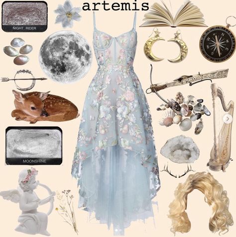 Greek Mythology Style Dress, Modern Greek Gods Outfits, Greek Goddess Aesthetic Outfits Modern, Artemis Outfit Aesthetic, Artemis Inspired Outfits, Artemis Aesthetic Outfit, Apollo Aesthetic Outfit, Modern Greek Goddess Outfits, Greek Goddess Aesthetic Outfits