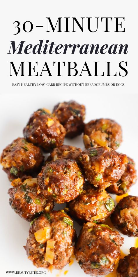 Mediteranian Diet Recipes Crockpot, Mediterranean Diet Meatballs, Metatrainan Recipes, Mediterranean Diet Hamburger Recipe, Mediteranian Beef Recipes, Meditteranean Appetizers, Mediterranean Diet Recipes No Meat, Mediterranean Meatballs Beef, Medeteranian Recipes Dinners Easy