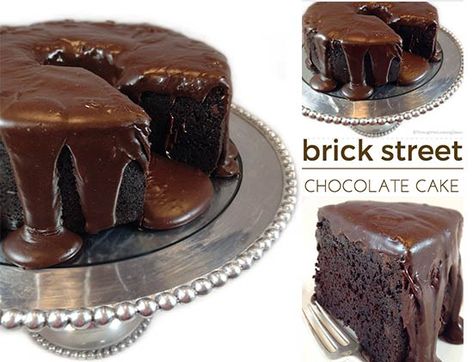 Famous Brick Street Chocolate Cake Recipe Ritz Carlton Lemon Pound Cake, Chocolate Crazy Cake, Cake No Eggs, Crazy Cake Recipes, Brick Street, Ganache Icing, Chocolate Bowls, Perfect Chocolate Cake, Crazy Cake