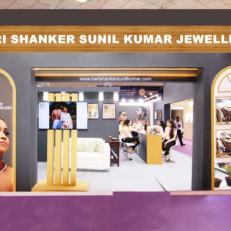 Just like the exquisiteness of jewellery accentuates the style of women, Panache Exhibitions embellished the exhibition stall design of Hari Shanker Sunil Kumar Jewellers with the absolutely creative approach for its presentation at Gem Fair 2019 held at Pragati Maidan, New Delhi

#GemFair2019 #PragatiMaidan #NewDelhi #ExhibitionsDelhi #Diamond #Bridal #Wedding #Ring #Fair2019 #BridalJewellery #DiamondJewellery #GoldBangle #Bangles #GemFair #PanacheExhibitions #necklace #necklaceforgirl Booth Exhibition, Jewelry Booth, Exhibition Stall Design, Stall Design, Exhibition Stall, Stall Designs, The Exhibition, Girls Necklaces, Diamond Design