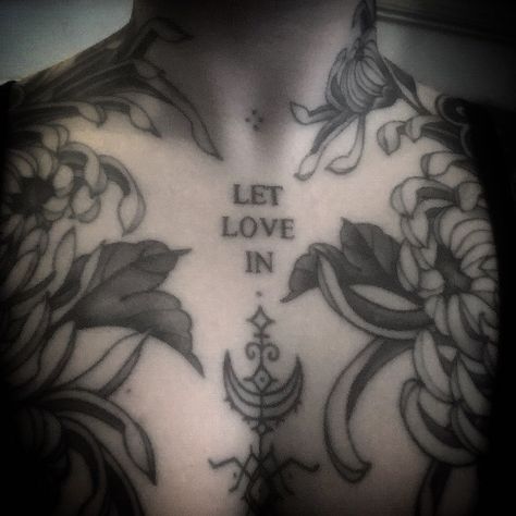 Let Love In Tattoo, Nick Cave Tattoo, Cave Tattoo, Lyric Tattoos, Nick Cave, Body Mods, Damaged Skin, Flower Tattoo, Tatting