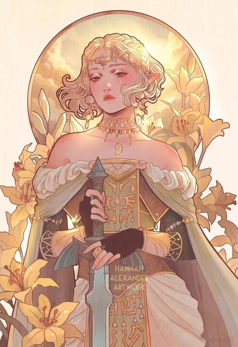 Hannah Alexander Artwork, Hannah Alexander, Pop Culture Art, Zelda Art, Princess Art, Art And Illustration, Dnd Characters, Art Plastique, Legend Of Zelda