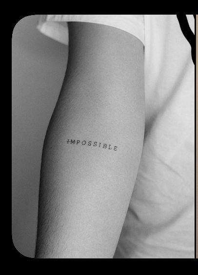 Passion Tattoo Word, Text Tattoo Arm, Positivity Tattoo, Tato Minimal, Small Pretty Tattoos, Text Tattoo, Feminine Tattoos, Word Tattoos, Pretty Tattoos