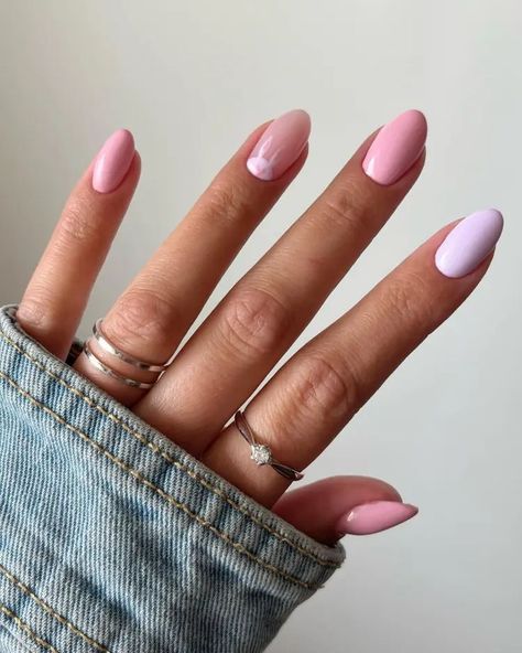 Easter Nails Christian, Easter Nails 2024, Purple Easter Nails, Classy Easter Nails, Easter Nails Simple, Simple Easter Nails, Easter Nails Design Spring, Easter Nails Easy, Pink Brunette