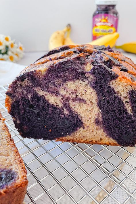 Ube Banana Bread-3 Ube Banana Bread, Ube Loaf Bread, Ube Bread Recipe, Ube Bread, Ube Jam, Zucchini Loaf, Banana Bread Loaf, Asian Grocery Store, Baking Projects