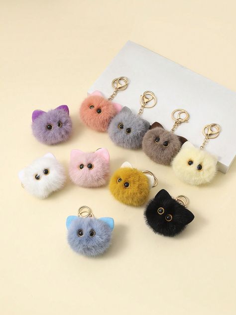 New Cartoon Plush Rabbit Bag Pendant For Backpack & Wallet Colorful Fluffy Monster Charm Decoration For Women's Festival & Dating Gift Activity Souvenir & Daily Backpack Accessory Plush Keychain Back To School Supplies Gifts For Teachers Multicolor    Zinc Alloy Animal    Bag Accessories, size features are:Bust: ,Length: ,Sleeve Length: Diy Pom Pom Animals, Wool Keychain, Fluffy Monster, Black Cat Plush, Pom Pom Animals, Daily Backpack, Plush Rabbit, Decorated Bags, Dating Gifts