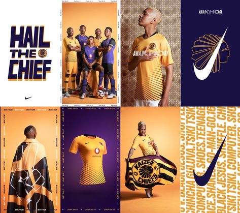 Graphic Design Sports, Kit Launch, Kaiser Chiefs, Kaizer Chiefs, Nike Ad, Sports Advertising, Sport Branding, Soccer Inspiration, Sports Jersey Design