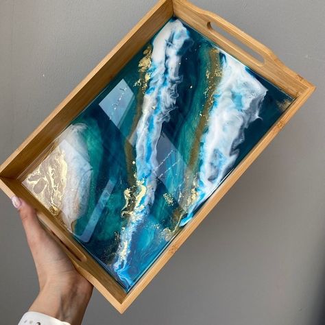 Resin Art Canvas, Wood Resin Table, Epoxy Resin Diy, Resin Crafts Tutorial, Wood Projects Diy, Resin Art Painting, Diy Resin Projects, Resin Wall Art, Resin Jewelry Making