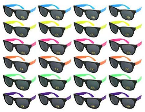 Edge IWear 24 Pack Neon Party Sunglasses with CPSIA certifiedLeadPb Content Free and UV 400 Lens 5402RSET24Made in Taiwan *** Visit the image link more details. (It is Amazon affiliate link) #followher 80s Neon Party, Adult Party Favors, Sunglasses Party Favor, Neon Sunglasses, 80s Neon, Party Favors For Adults, Party Sunglasses, Plastic Sunglasses, Neon Party