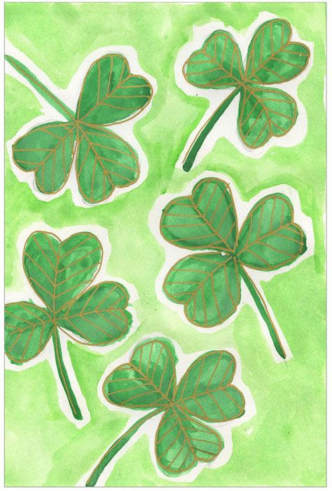 In honor of St. Patrick’s Day, I’ve made a tutorial of my Shamrock project. If you can draw lines and hearts, then you can make this beautiful painting in honor of the holiday. Just save a few dollars for a gold paint marker because they really add a special touch. • View and download Shamrock Tutorial Draw A Shamrock, Shamrock Art Projects, Shamrock Art, Saint Patricks Day Art, First Grade Art, St Patricks Day Quotes, Art Projects For Kids, St Patrick's Day Crafts, Elementary Art Projects