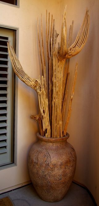 Saguaro Skeletons Cactus Lamp, Arizona Living, Cactus Craft, Southwestern Home Decor, Arizona House, Southwestern Home, Desert Living, Skeleton Decorations, Santa Fe Style