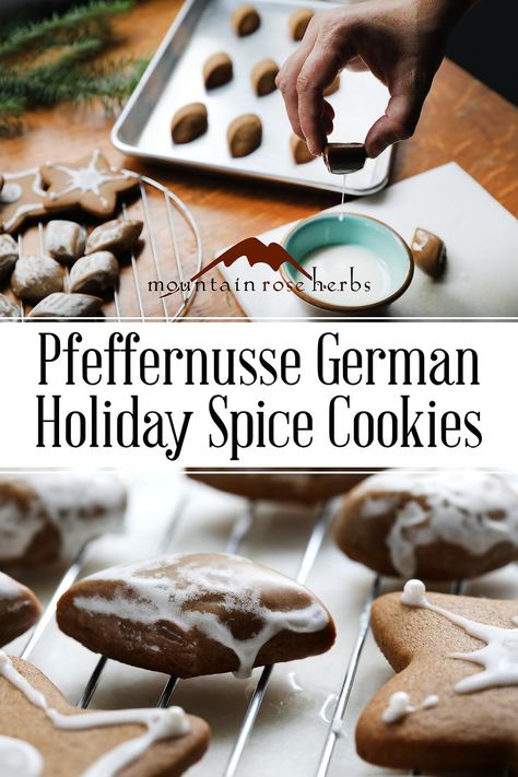 German Spice Cookies, Pfeffernusse Cookies, Christmas Baking Gifts, Mountain Rose Herbs, Spice Cookies, Polish Recipes, Special Recipes, Cookies Recipe, Holiday Baking